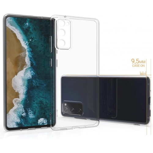 Samsung Galaxy S20 FE Kılıf Kamera Korumalı Esnek Silikon Kapak - Şeffaf