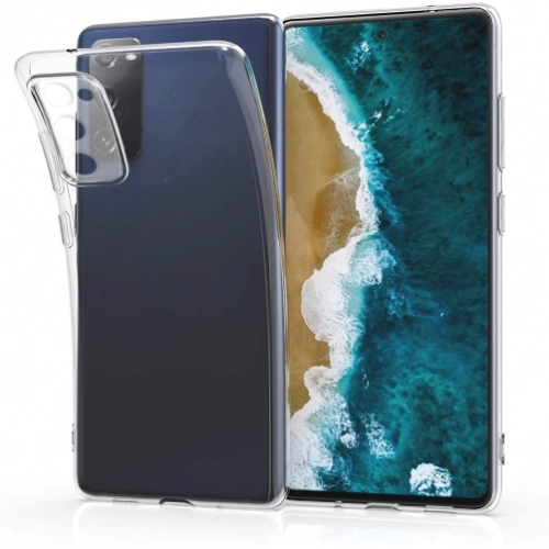Samsung Galaxy S20 FE Kılıf Kamera Korumalı Esnek Silikon Kapak - Şeffaf