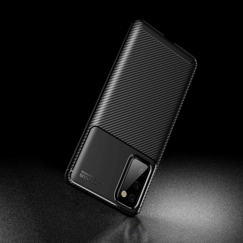 Samsung Galaxy S20 FE Kılıf Silikon Parmak İzi Bırakmayan Karbon Soft Negro Kapak - Siyah