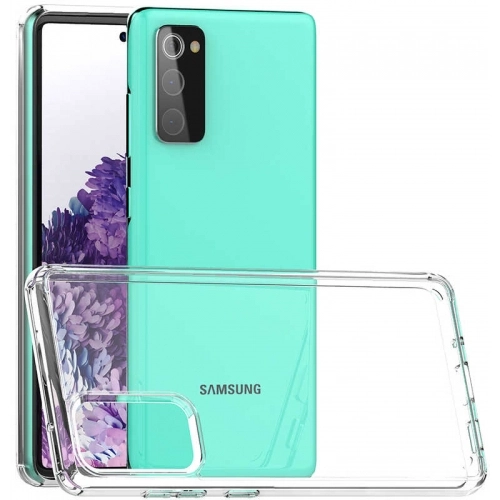 Samsung Galaxy S20 FE Kılıf Korumalı Kenarları Silikon Arkası Sert Coss Kapak - Şeffaf
