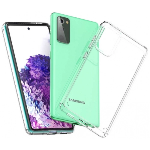 Samsung Galaxy S20 FE Kılıf Korumalı Kenarları Silikon Arkası Sert Coss Kapak - Şeffaf