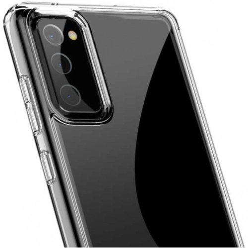 Samsung Galaxy S20 FE Kılıf Korumalı Kenarları Silikon Arkası Sert Coss Kapak - Şeffaf