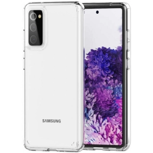 Samsung Galaxy S20 FE Kılıf Korumalı Kenarları Silikon Arkası Sert Coss Kapak  - Şeffaf