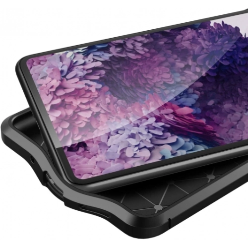 Samsung Galaxy S20 FE Kılıf Deri Görünümlü Lüks Parmak İzi Bırakmaz Niss Silikon Kapak - Siyah