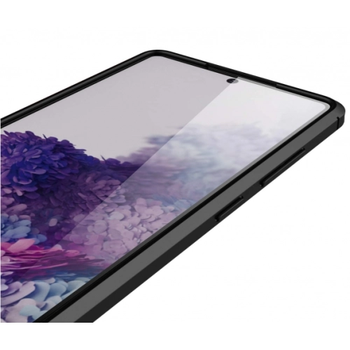 Samsung Galaxy S20 FE Kılıf Deri Görünümlü Lüks Parmak İzi Bırakmaz Niss Silikon Kapak - Siyah