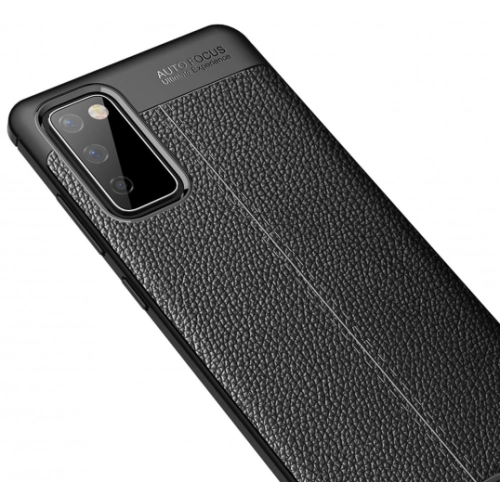 Samsung Galaxy S20 FE Kılıf Deri Görünümlü Lüks Parmak İzi Bırakmaz Niss Silikon Kapak - Siyah