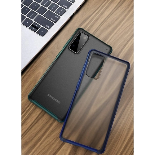 Samsung Galaxy S20 FE Kılıf Volks Serisi Kenarları Silikon Arkası Şeffaf Sert Kapak - Siyah