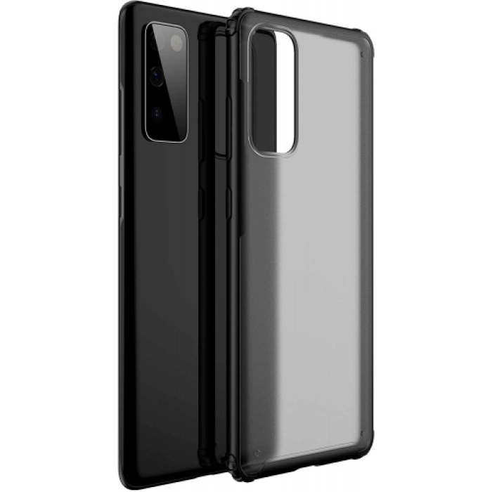 Samsung Galaxy S20 FE Kılıf Volks Serisi Kenarları Silikon Arkası Şeffaf Sert Kapak - Siyah