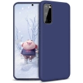 Samsung Galaxy S20 Kılıf İnce Soft Mat Renkli Esnek Silikon Kapak - Lacivert