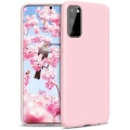 Samsung Galaxy S20 Kılıf İnce Soft Mat Renkli Esnek Silikon Kapak - Rose Gold