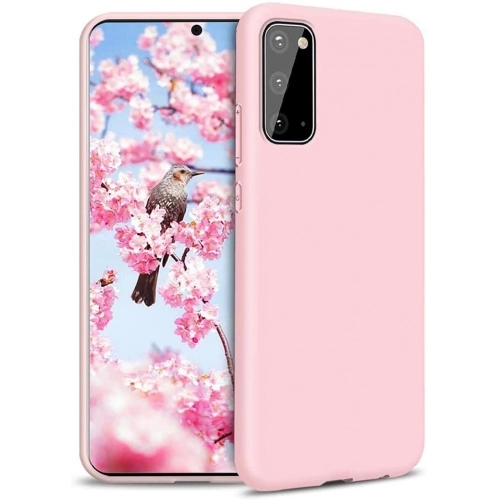 Samsung Galaxy S20 Kılıf İnce Soft Mat Renkli Esnek Silikon Kapak - Rose Gold