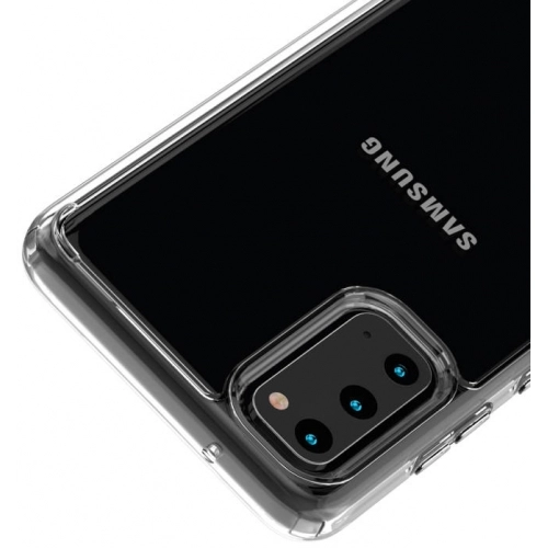 Samsung Galaxy S20 Kılıf Korumalı Kenarları Silikon Arkası Sert Coss Kapak - Şeffaf