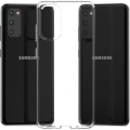 Samsung Galaxy S20 Kılıf Korumalı Kenarları Silikon Arkası Sert Coss Kapak  - Şeffaf