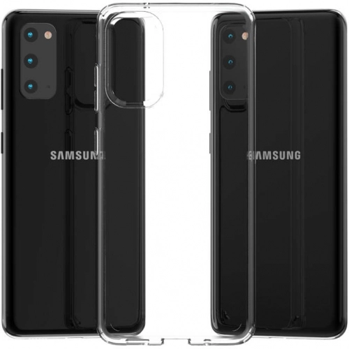 Samsung Galaxy S20 Kılıf Korumalı Kenarları Silikon Arkası Sert Coss Kapak - Şeffaf