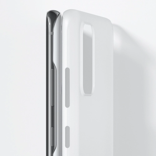 Samsung Galaxy S20 Kılıf Mat Şeffaf Esnek Kaliteli Ultra İnce PP Silikon - Beyaz