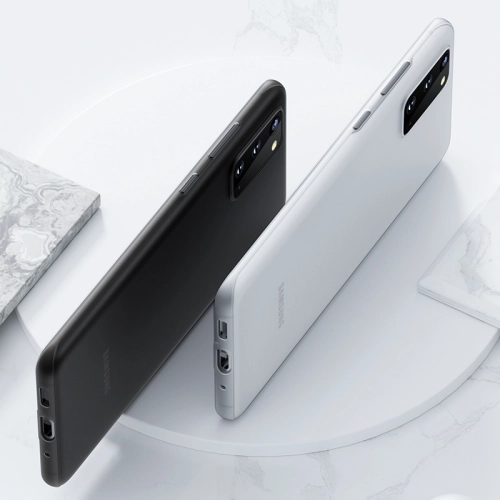 Samsung Galaxy S20 Kılıf Mat Şeffaf Esnek Kaliteli Ultra İnce PP Silikon - Beyaz