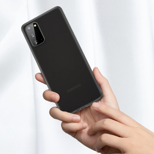 Samsung Galaxy S20 Kılıf Mat Şeffaf Esnek Kaliteli Ultra İnce PP Silikon - Siyah