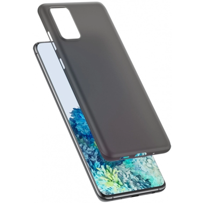 Samsung Galaxy S20 Kılıf Mat Şeffaf Esnek Kaliteli Ultra İnce PP Silikon  - Siyah