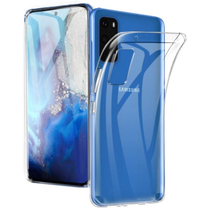 Samsung Galaxy S20 Kılıf Kamera Korumalı Esnek Silikon Kapak - Şeffaf