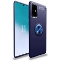 Samsung Galaxy S20 Plus Kılıf Renkli Silikon Yüzüklü Standlı Auto Focus Ravel Kapak - Mavi