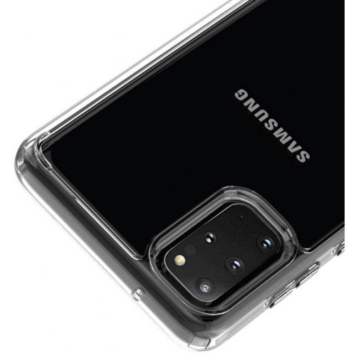 Samsung Galaxy S20 Plus Kılıf Korumalı Kenarları Silikon Arkası Sert Coss Kapak - Şeffaf