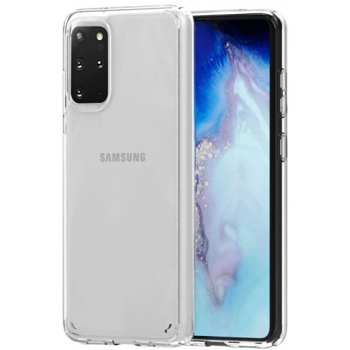 Samsung Galaxy S20 Plus Kılıf Korumalı Kenarları Silikon Arkası Sert Coss Kapak  - Şeffaf