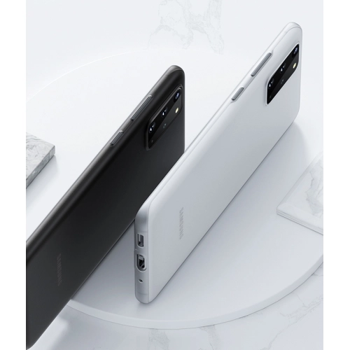 Samsung Galaxy S20 Plus Kılıf Mat Şeffaf Esnek Kaliteli Ultra İnce PP Silikon - Beyaz