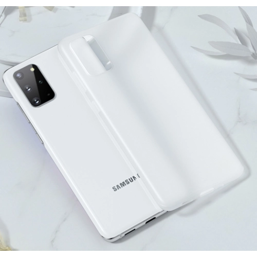 Samsung Galaxy S20 Plus Kılıf Mat Şeffaf Esnek Kaliteli Ultra İnce PP Silikon - Beyaz
