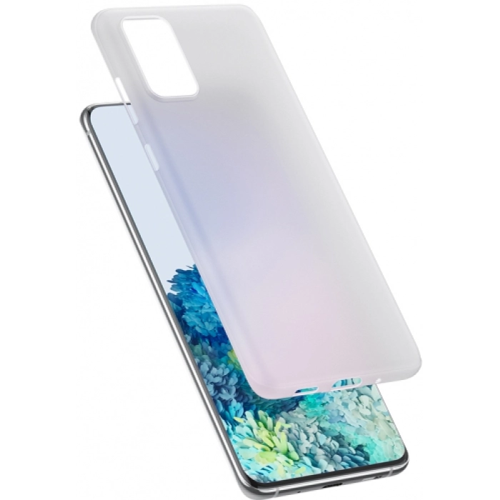 Samsung Galaxy S20 Plus Kılıf Mat Şeffaf Esnek Kaliteli Ultra İnce PP Silikon  - Beyaz