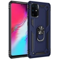 Samsung Galaxy S20 Plus Kılıf Silikon Zırhlı Standlı Yüzüklü Mıknatıslı Tank Kapak - Lacivert