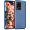 Samsung Galaxy S20 Ultra Kılıf İnce Soft Mat Renkli Esnek Silikon Kapak - Lacivert