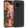 Samsung Galaxy S20 Ultra Kılıf İnce Soft Mat Renkli Esnek Silikon Kapak - Siyah