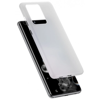 Samsung Galaxy S20 Ultra Kılıf Mat Şeffaf Esnek Kaliteli Ultra İnce PP Silikon  - Beyaz