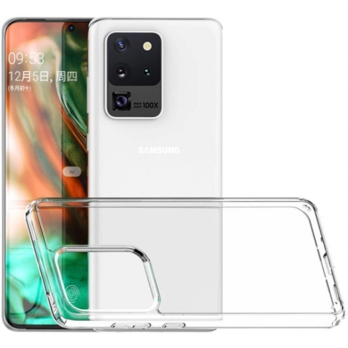 Samsung Galaxy S20 Ultra Kılıf Korumalı Kenarları Silikon Arkası Sert Coss Kapak - Şeffaf