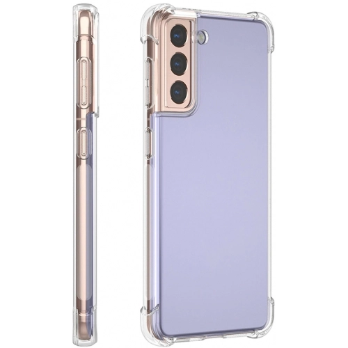 Samsung Galaxy S21 FE Kılıf Silikon Köşe Korumalı Airbag Darbe Emici Kapak - Şeffaf