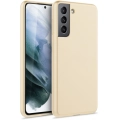Samsung Galaxy S21 FE Kılıf İnce Soft Mat Renkli Esnek Silikon Kapak - Gold