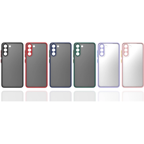 Samsung Galaxy S21 FE Kılıf Kamera Korumalı Arkası Şeffaf Mat Silikon Kapak - Siyah