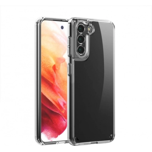 Samsung Galaxy S21 FE Kılıf Lux Korumalı Kenarları Silikon Arkası Sert Coss Kapak - Şeffaf