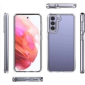 Samsung Galaxy S21 FE Kılıf Lux Korumalı Kenarları Silikon Arkası Sert Coss Kapak - Şeffaf