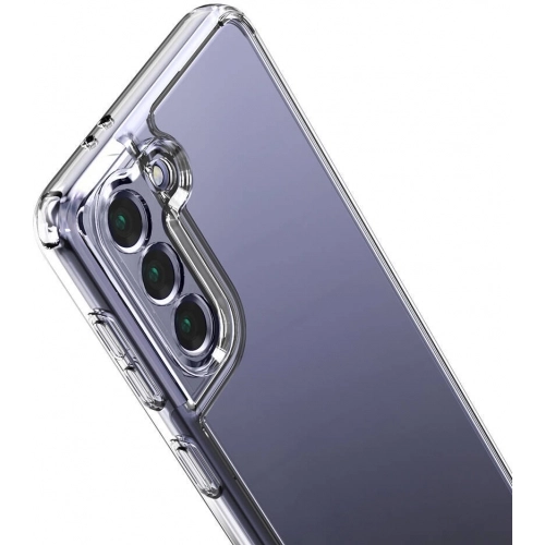 Samsung Galaxy S21 FE Kılıf Lux Korumalı Kenarları Silikon Arkası Sert Coss Kapak - Şeffaf