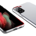 Samsung Galaxy S21 FE Kılıf Kamera Korumalı Esnek Silikon Kapak - Şeffaf