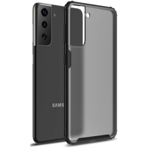 Samsung Galaxy S21 FE Kılıf Volks Serisi Kenarları Silikon Arkası Şeffaf Sert Kapak - Siyah