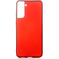 Samsung Galaxy S21 Kılıf İnce Soft Mat Renkli Esnek Silikon Kapak - Kırmızı