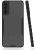 Samsung Galaxy S21 Kılıf Kamera Lens Korumalı Arkası Şeffaf Silikon Kapak - Siyah