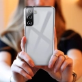 Samsung Galaxy S21 Kılıf Kamera Korumalı Esnek Silikon Kapak - Şeffaf