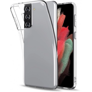Samsung Galaxy S21 Kılıf Kamera Korumalı Esnek Silikon Kapak - Şeffaf