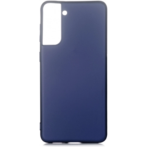 Samsung Galaxy S21 Plus Kılıf İnce Soft Mat Renkli Esnek Silikon Kapak - Lacivert