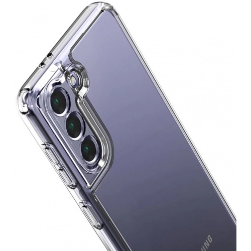 Samsung Galaxy S21 Plus Kılıf Korumalı Kenarları Silikon Arkası Sert Coss Kapak - Şeffaf