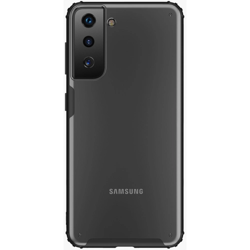 Samsung Galaxy S21 Plus Kılıf Volks Serisi Kenarları Silikon Arkası Şeffaf Sert Kapak - Lacivert