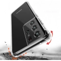 Samsung Galaxy S21 Ultra Kılıf Silikon Köşe Korumalı Airbag Darbe Emici Kapak - Şeffaf